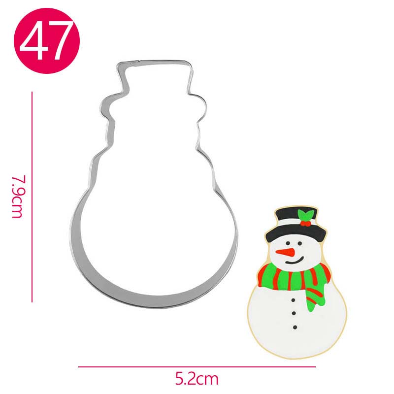 Kerstboom Sneeuwpop Cookie Cutters Candy Fondant Cookie Cutters Rvs Suiker Ambachtelijke Bakken Gebak Biscuit Mallen
