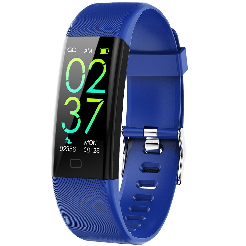 Smart Armband Hartslag Bloeddruk Gezondheid Waterdicht Smart Horloge Bluetooth Horloge Polsband Fitness Tracker: blue