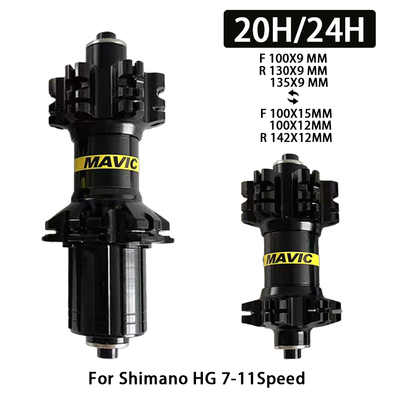 6 Bearing Mtb/Road Bike hub Front Rear 20 24 Holes V Brake Disc Brake QR Thru Bicycle hubs Compatible 7-11 Speed Cassette