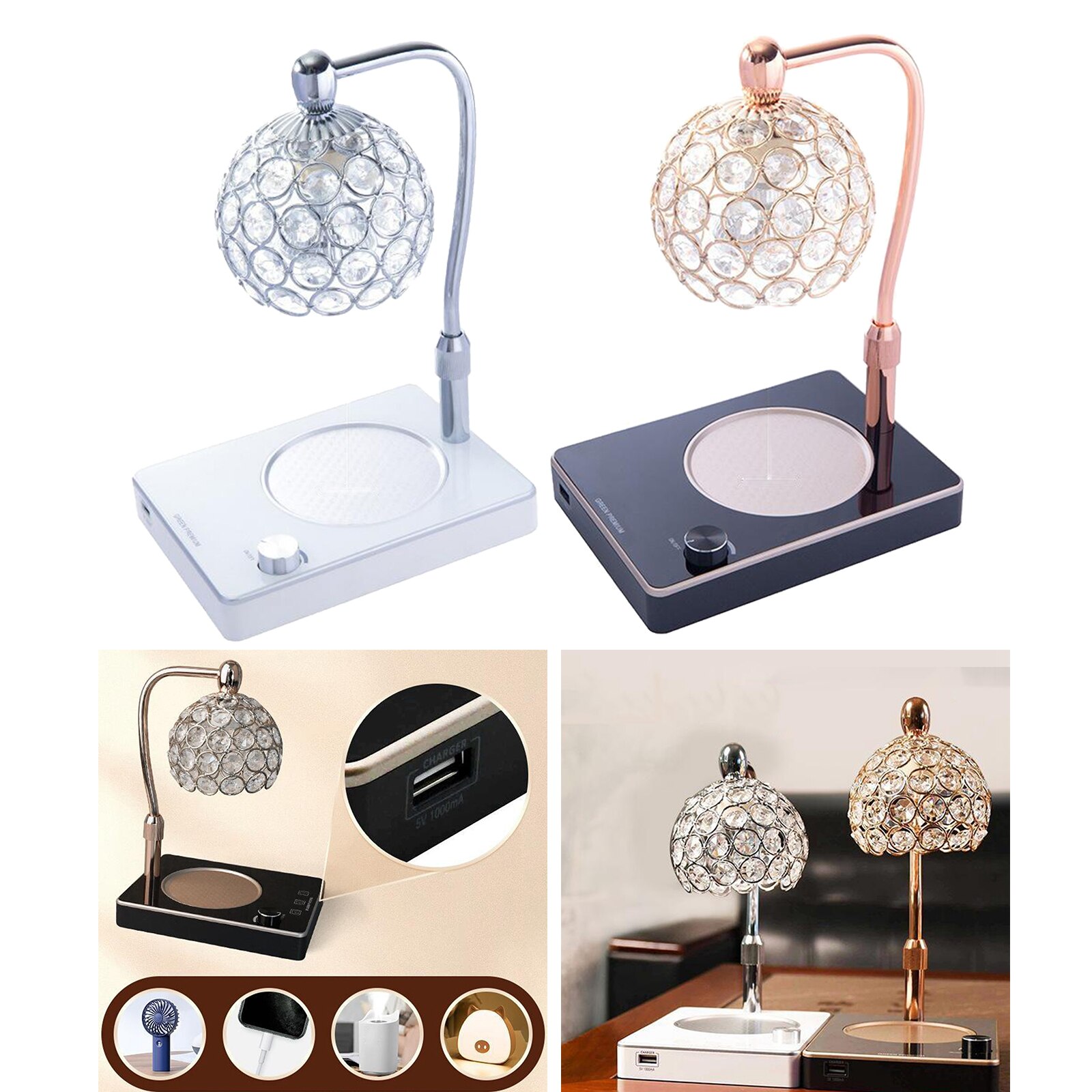 Electric Candle Warmer Wax Melter Fragrance Lamp Dimmable Night Light