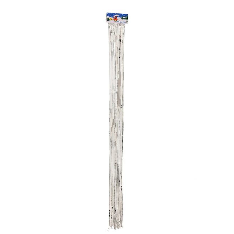 1 stk 107cm skumring regn silke gardin barnebursdagsfest bryllup bakgrunn veggdekorasjon rekvisita jubileum regn silke: Sølv