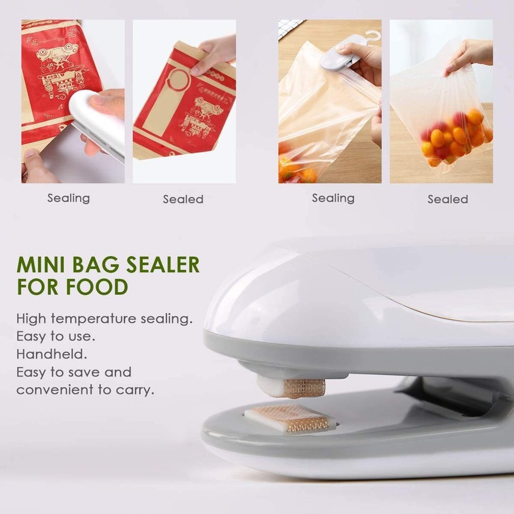 Portable Plastic Bag Sealing Machine Small Hand Pressure Food Bag Sealer Household Plastic Sealing Machine