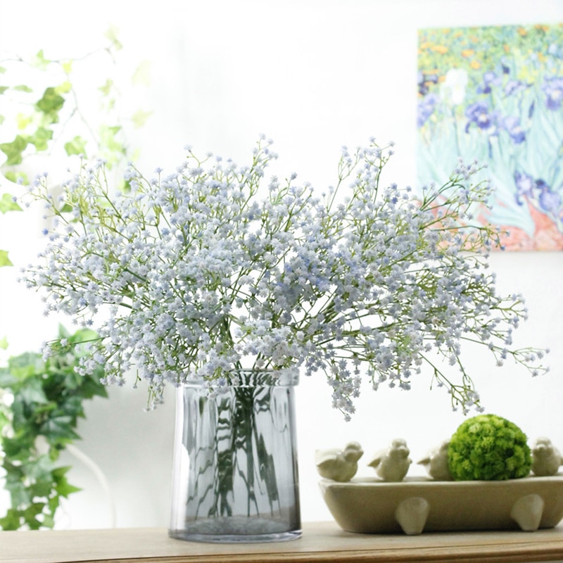 Gypsophila Kunstbloemen Baby 'S Adem Nep Bloemen Lange Bouquet Siliconen Plant Thuis Bruiloft Decoratie Herfst