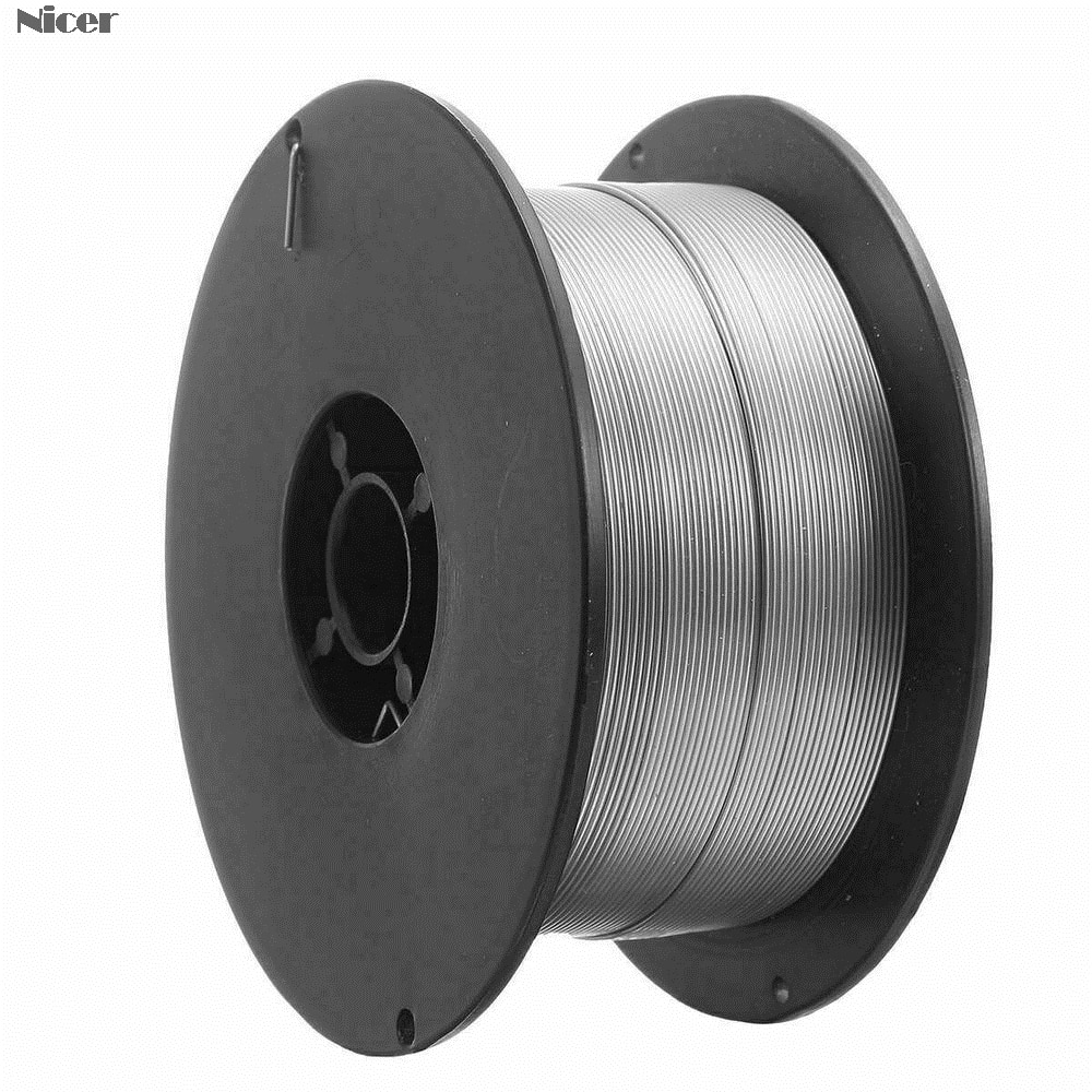 1 rulle 1kg gasløse mig-svejsetråde i rustfrit stål 0.8mm fluskernet svejsetilbehør til fødevarer generelt kemisk udstyr