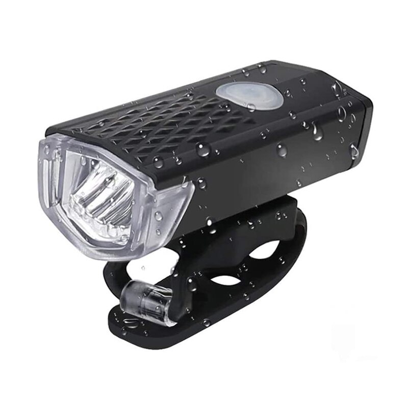 Cykelforlygter usb led genopladelig mtb vandtæt mountainbike forlygte cykellygte advarselslampe cykeltilbehør: Hvid