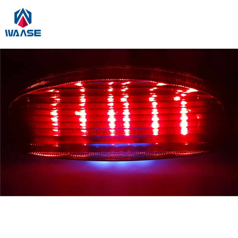 Waase motorcykel för suzuki  gs500 2001-2002 / gs500f 2004 krom bakljus bak broms blinkers integrerat led ljus