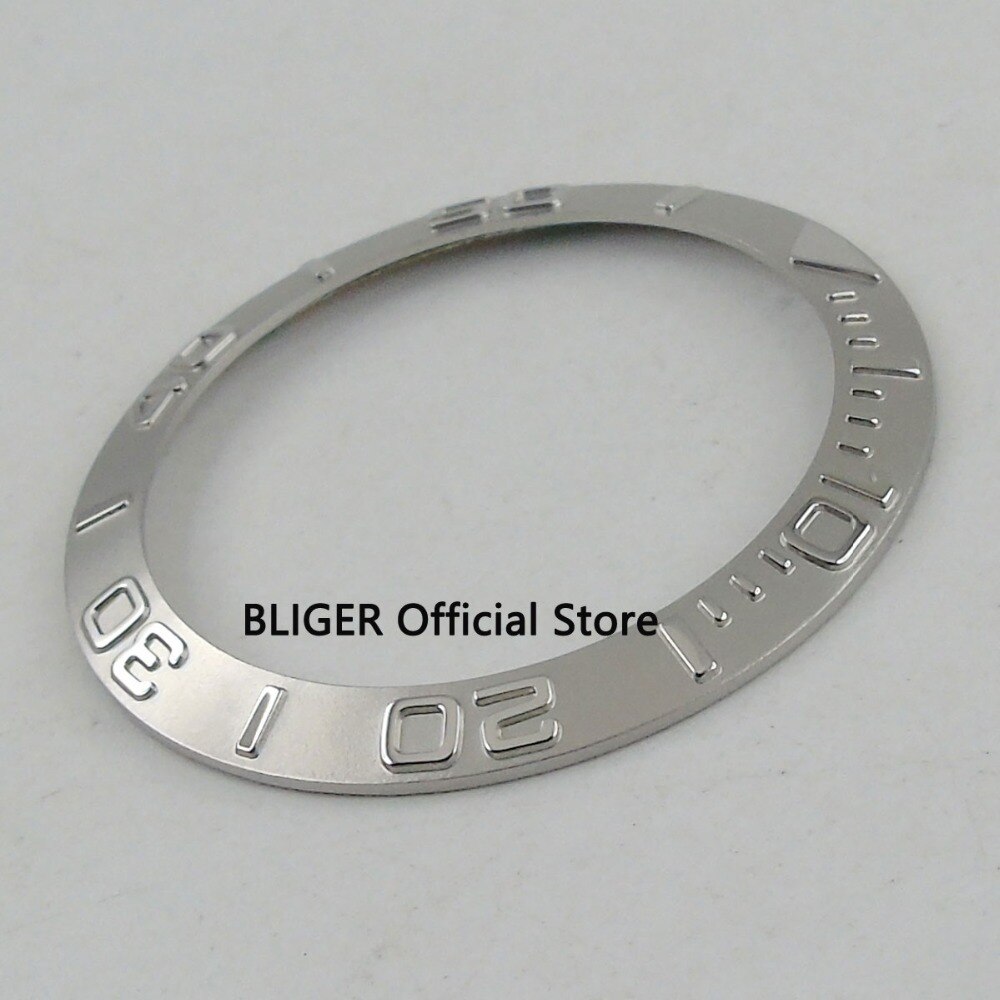 38 Mm Zilver Kleur Horloge Bezel Insert Voor Fit 40 Mm Case Sub Automatisch Uurwerk Horloge BB-1