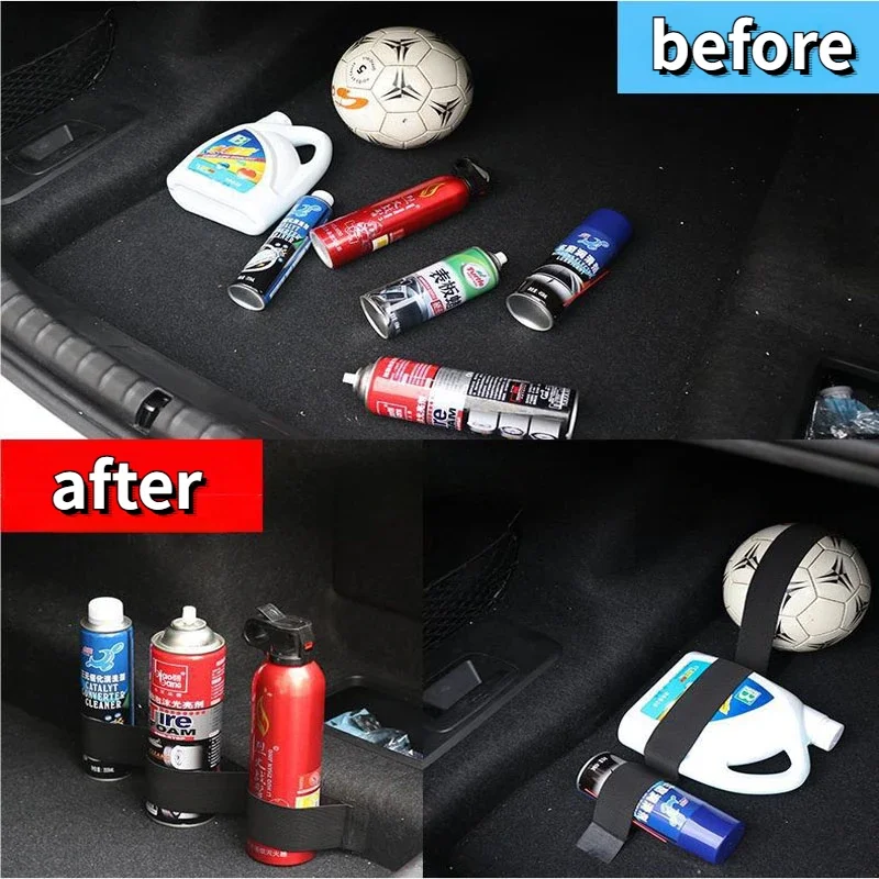 Organisateur de coffre de voiture, ruban magique en Nylon ferme, rangement de ceinture fixe, outils automobiles, ceinture de fixation, stockage d'extincteur