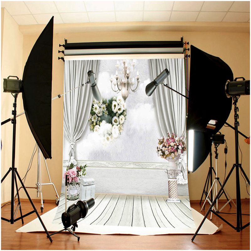 5x7FT Weiß Vorhang Hintergrund Studio Blume Foto Fotografie Boden Hintergrund