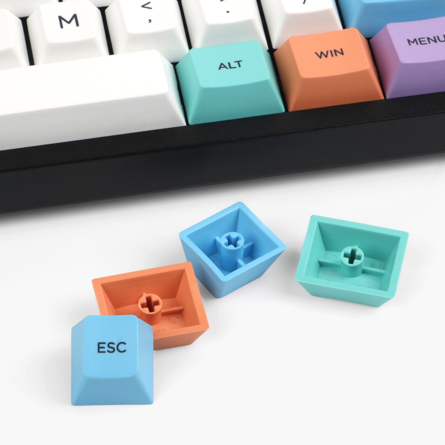 Cherry Profile Dye Sublimation Thick PBT Chalk Keyset Keycap For Cherry MX Switches Mechanical Keyboard