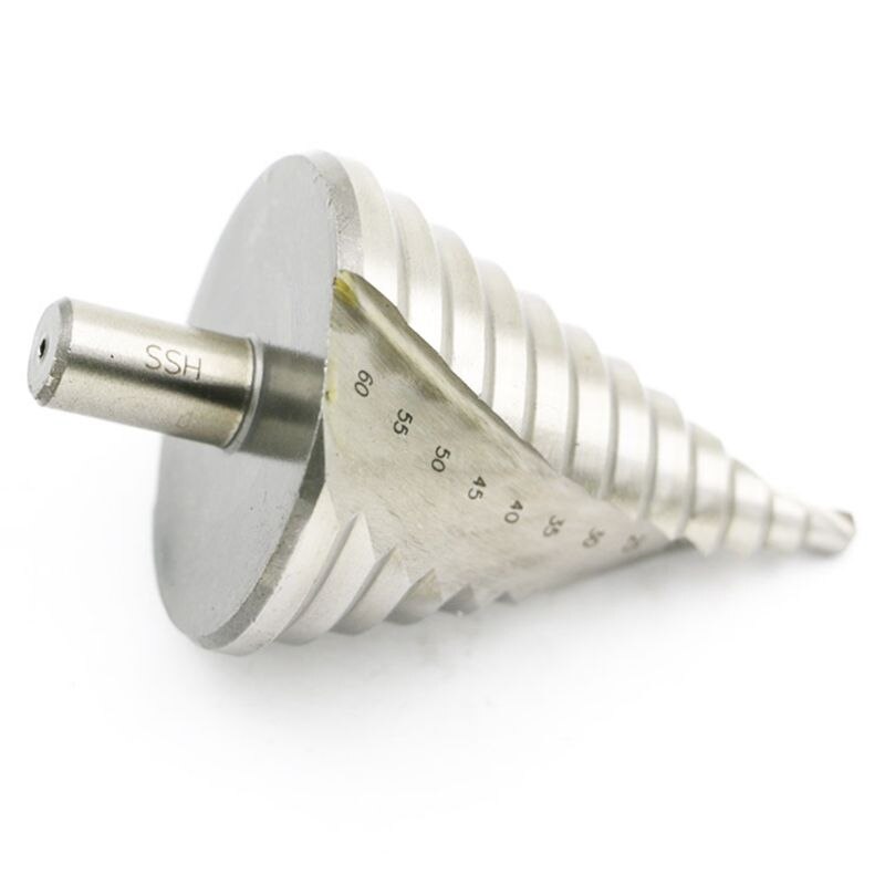 6-60mm Pagoda Step Cone Drill Bit HSS Spiral Grooved Reaming Hole Cutter Tool