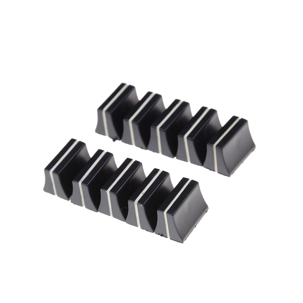 10pcs Slide Potentiometer Mixer Fader Knob 19mmLx12mmW for 4mm Shaft WF Switch Cap Black