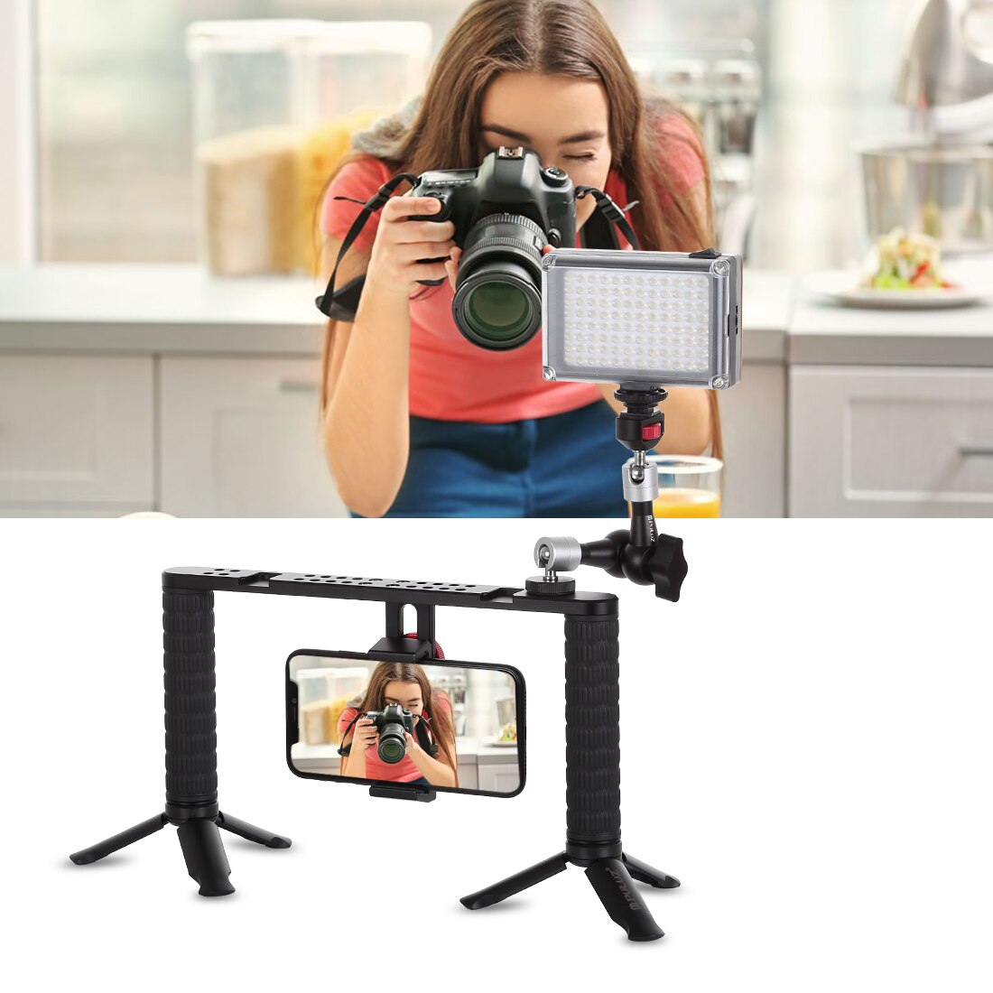 6 inch Aluminium Alloy Adjustable Articulating Friction Magic Armmonster arm Monitor Platform Universal bracket clip ball Head