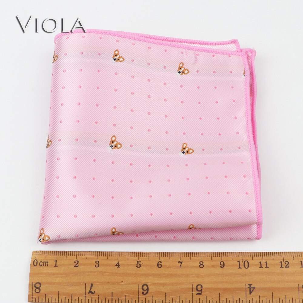Dejlig corgi bamse doggy hankie jacquard polyester lomme firkantet business smoking slips mænd lommetørklæde gavetilbehør