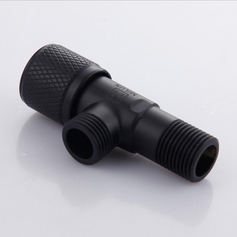 G1/2 nuova valvola angolare per scaldabagno da bagno in ottone, valvola triangolare universale fredda e calda resistente all'usura oro/nero