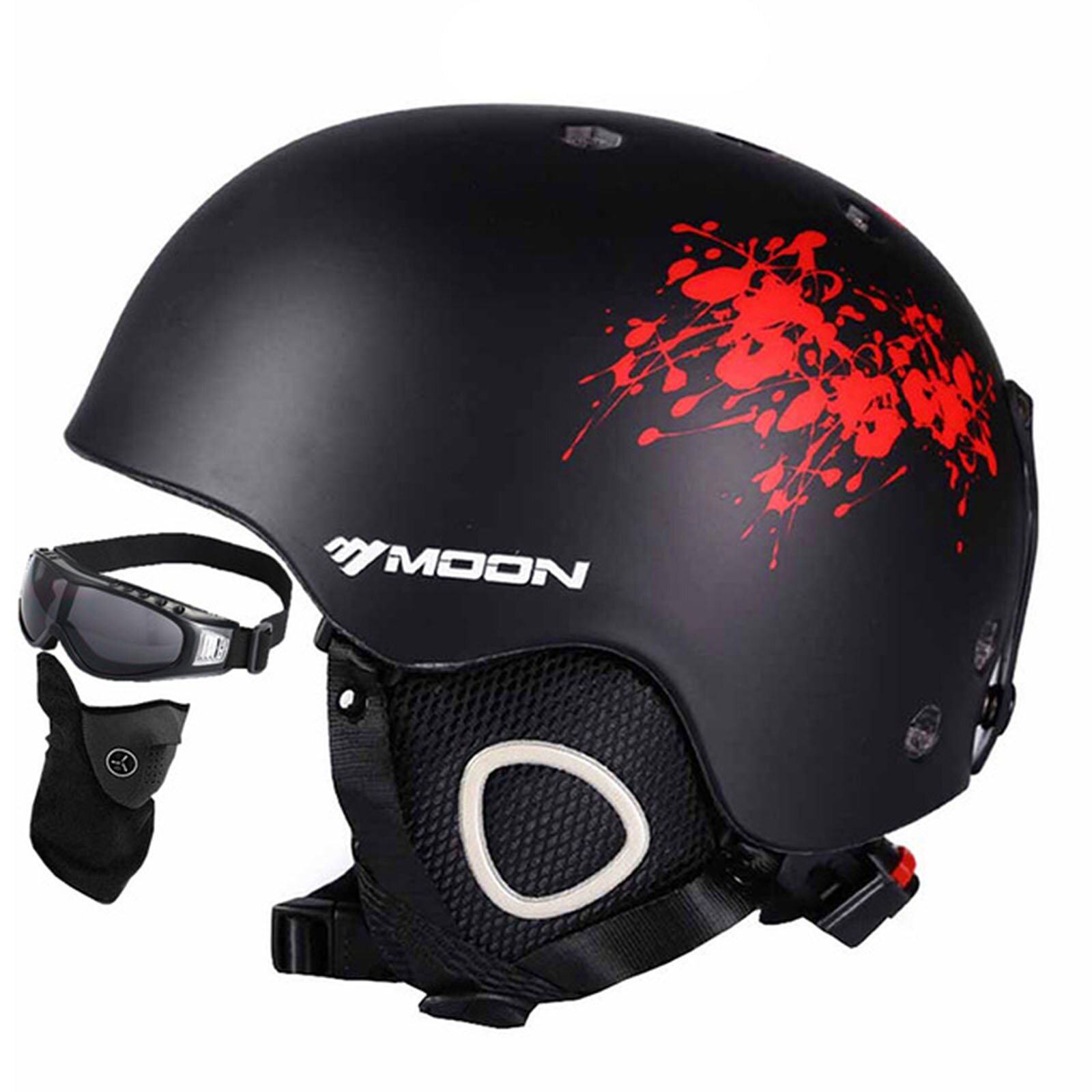 Skiën Helm Herfst Winter Volwassen Snowboard Skateboard Skiën Apparatuur Sneeuw Sport Safty Ski Helmen: Red  / S