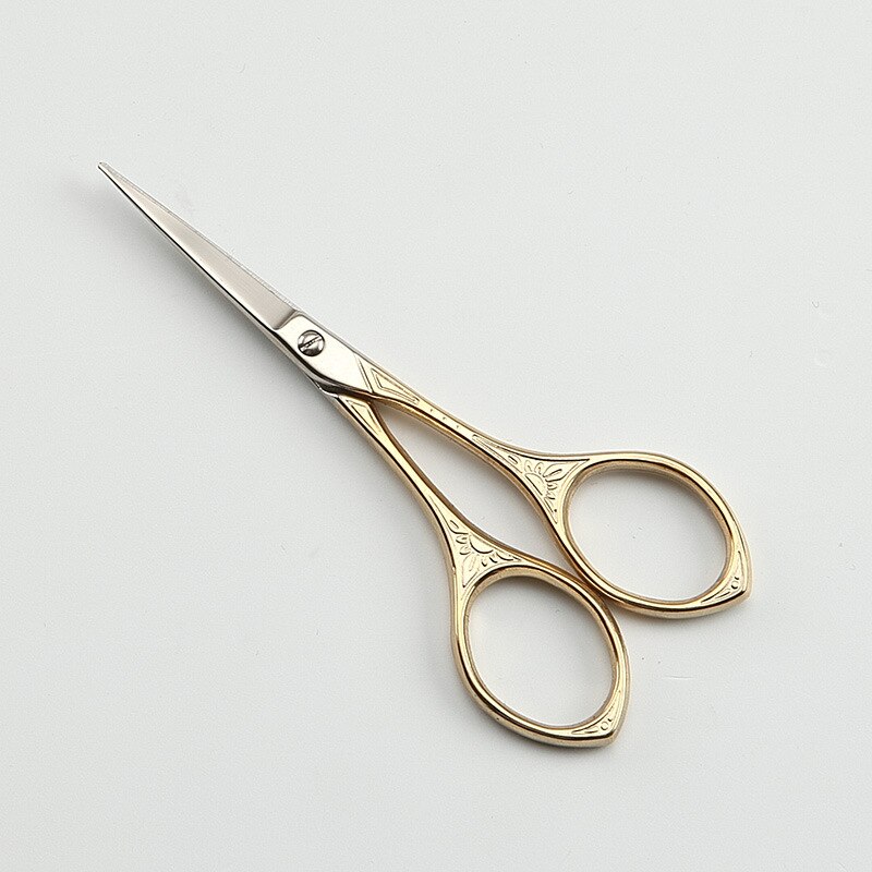 AMSIC or ciseaux à sourcils acier inoxydable maquillage manucure outil Mini petit ciseaux à cuticules: Gold