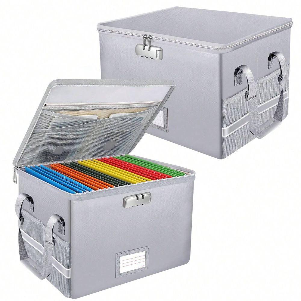 Fireproof Waterproof Folding File Organizer for Office and Home, Easy to Organize All Kinds of Files Storage Boxes