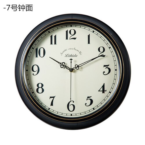 Grande montre murale Vintage américaine Horloge murale en métal salon silencieux rétro Shabby Chic horloges Horloge murale idées: Style 1 / 14 pouce
