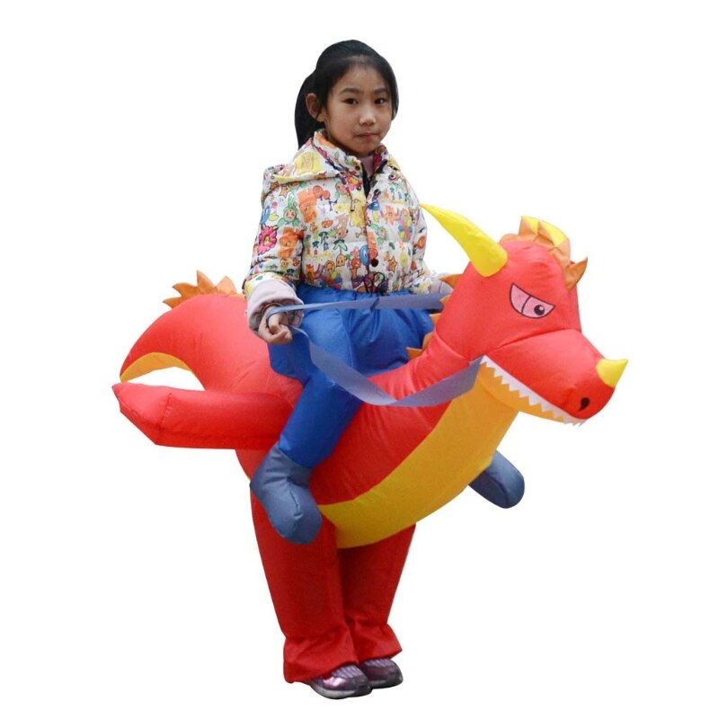 Uppblåsbar dinosaurie kostym vuxna rolig sprängdräkt halloween cosplay outfit  t5ec