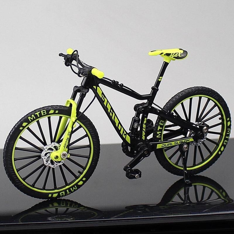 Mini vélo en alliage 1:10, modèle de vélo de montagne, doigt en métal, jouet de Collection pour enfants
