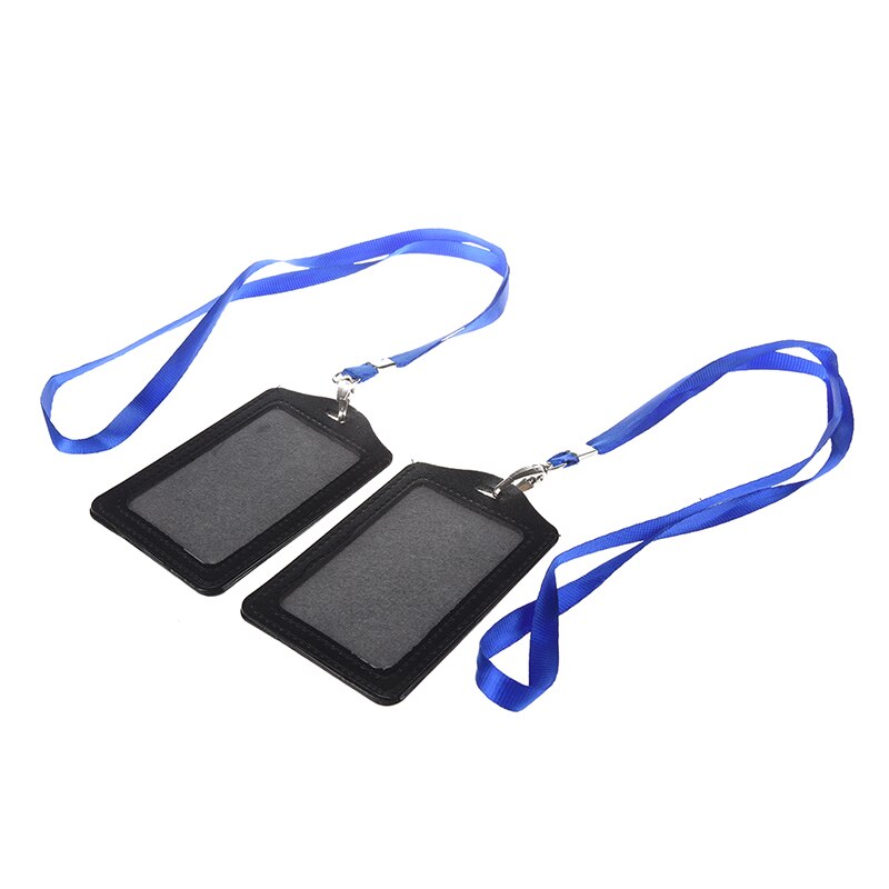 SODIAL(R) porte-Badge d'identité d'affaires en simili cuir 2 pièces