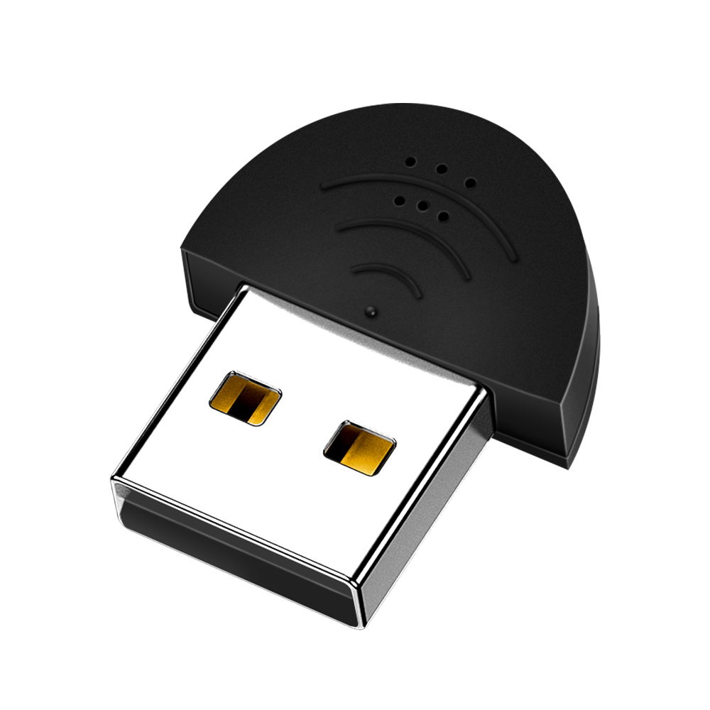 Tragbarer, leichter usb-mini-mikrofon-audioadapter mit usb 2.0, treiberfrei für pc, notebook und laptop.: Schwarz