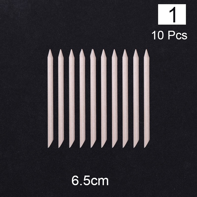 10 st träpinne nail art strass remover verktyg nagelprickande verktyg för nagelband pusher nagelband ta bort verktyg gafflar för naglar: 6.5cm