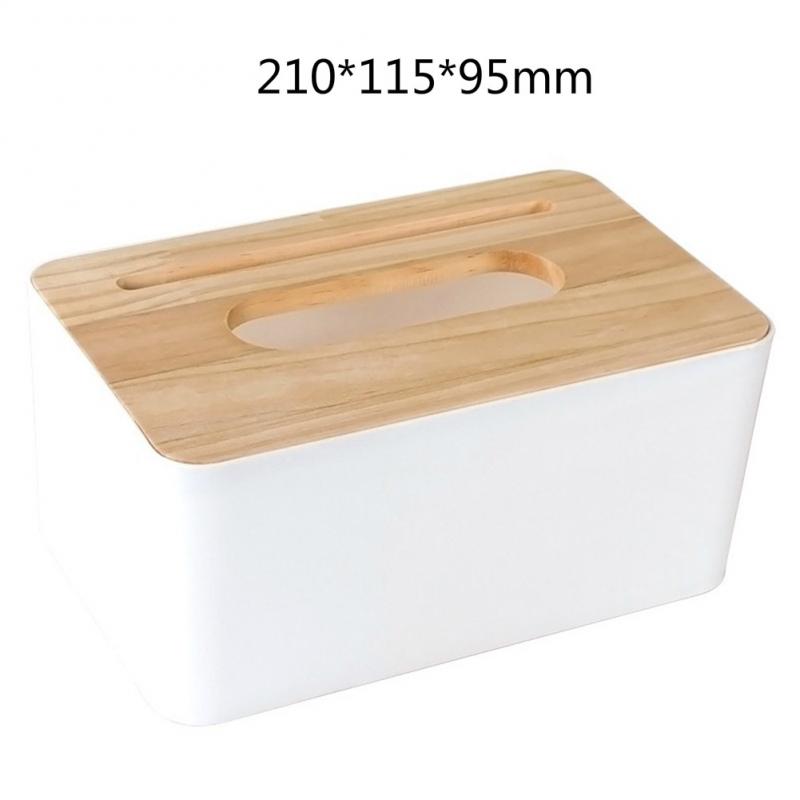 230*130*100 Mm Home Tissue Box Bontainer Tissue Doos Houder Houten Cover Papieren Servet Case Hoge Pp Plastic: 02