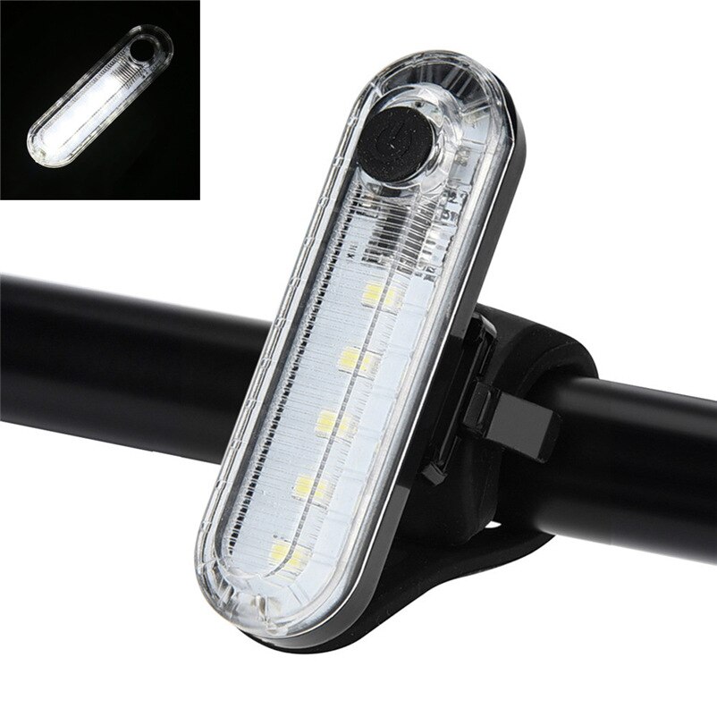 Zaoxi Duurzaam Usb Oplaadbare Voor Achter Fiets Licht Batterij Led Fiets Achterlicht Helm Light Fiets Tail Accessoires Z188: WHITE