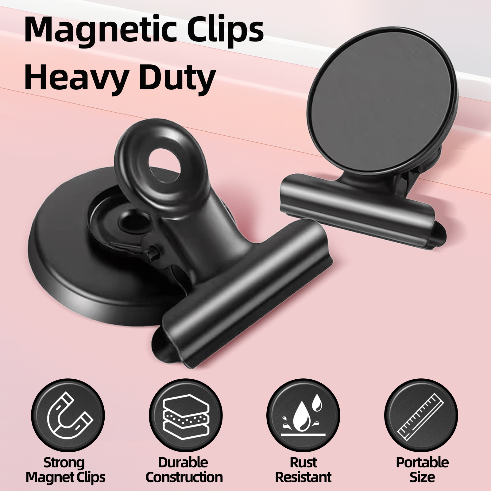 Metall-Magnetklammern für Kühlschrank, Kühlschrank-Magnetklammern, magnetische Dichtungsklammern, magnetische Clips für Kühlschrank-Whiteboard