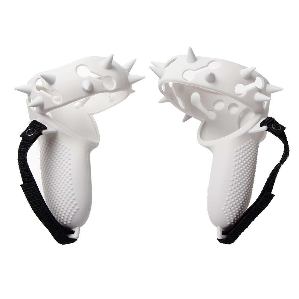 Beschermhoes Voor Oculus Quest 2 Vr Touch Controller Cover Met Knuckle Band Handvat Cover Voor Oculus Quest 2 Vr accessoires: Type 2 White