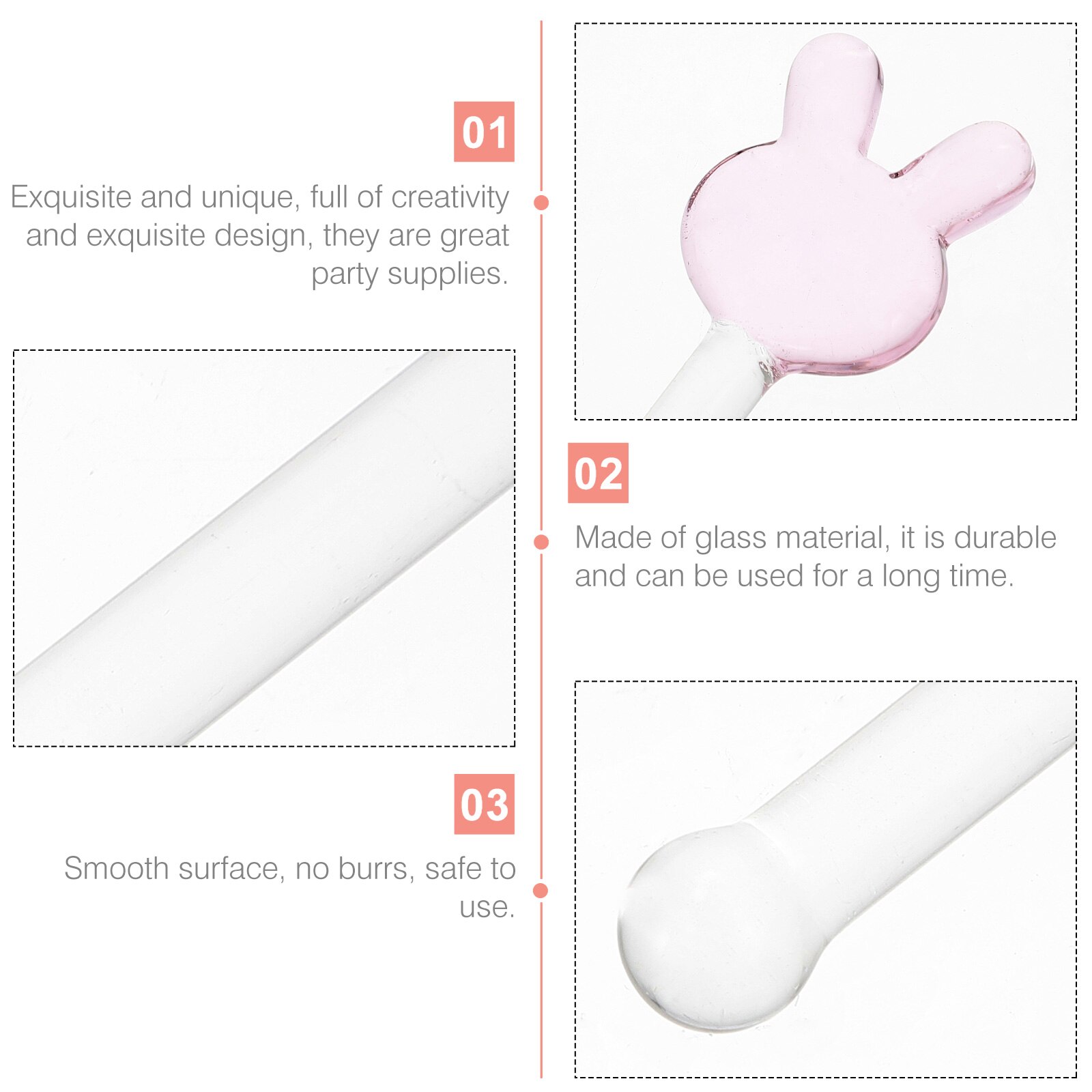 5pcs Cocktail Stirrers Reusable Delicate Drink Stirrers Stir Sticks Cocktail Drink Stirrers Coffee Stir Sticks