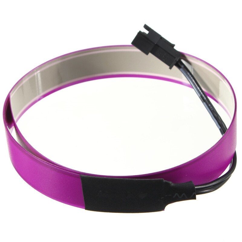 El tråd färgglad flexibel elektroluminiscerande tejp el tejp batteriström vit/blå/röd/rosa/lila/grön/citrongrön/gul: Lila