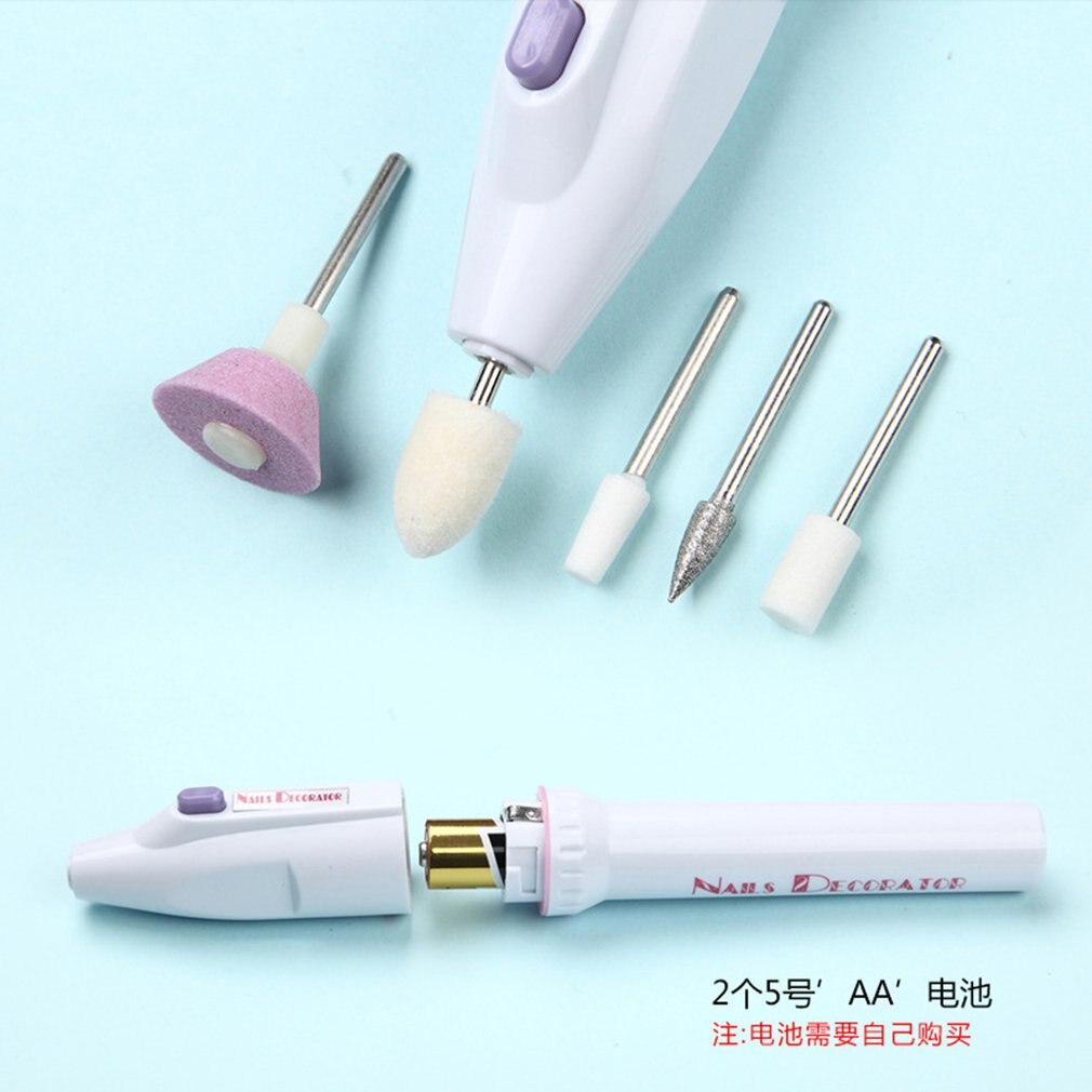 Mini 5 in- in-1 elektrische nagelboor pen pro, stille pedicure, manicuremachine, frees, vijl, polijst, nagelkunstgereedschap, snijder voor manicure