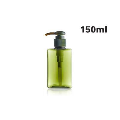 Trykk stil bærbar såpedispenser kjæledyr materiale bad flytende såpe flaske reise kosmetisk lotion beholdere flaske: Grønn 150ml