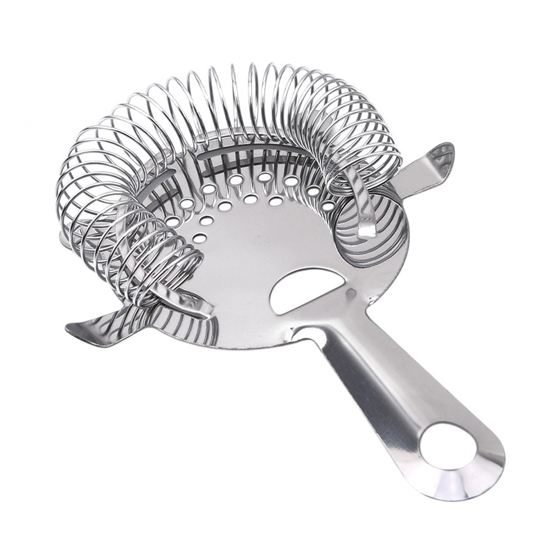 Silver Bartender Cocktail Shaker Stainless Steel Strainer Bar Ice Wire Mixed Drink Colander Filter Cocktail Bar Accessories Tool