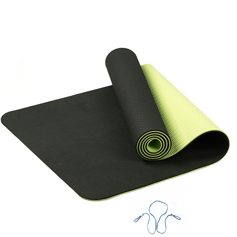 6mm tpe-yogamatten, rutschfest, für sport, fitness, pilates, gymnastik und anfänger