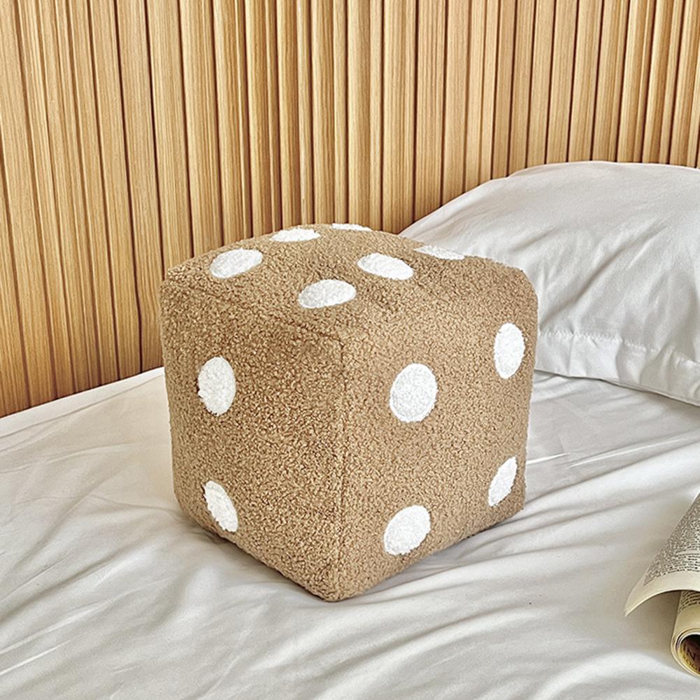 Dados travesseiro cubo cúbico de pelúcia pp algodão simulação dados volta apoio travesseiro de pelúcia almofada decorativa recheada almofada fofa