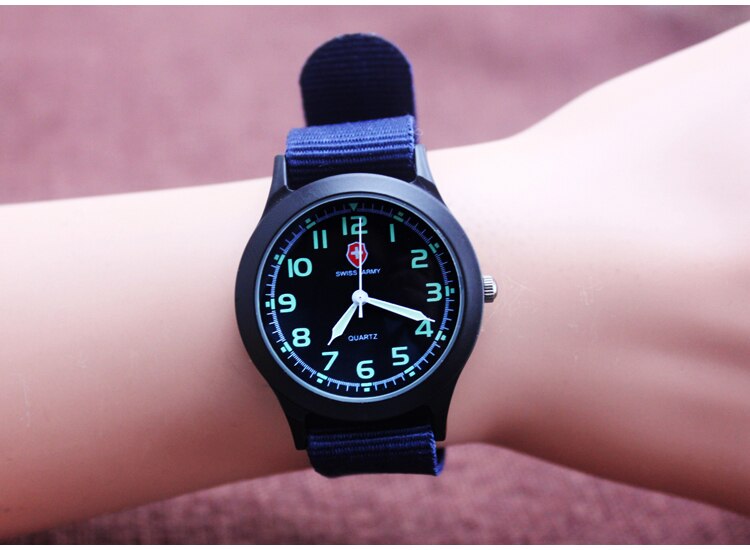 Middelbare scholieren unisex platina nylon stof horloge sport dunne jongens meisjes canvas kwarts jurk polshorloges voor jongens meisjes