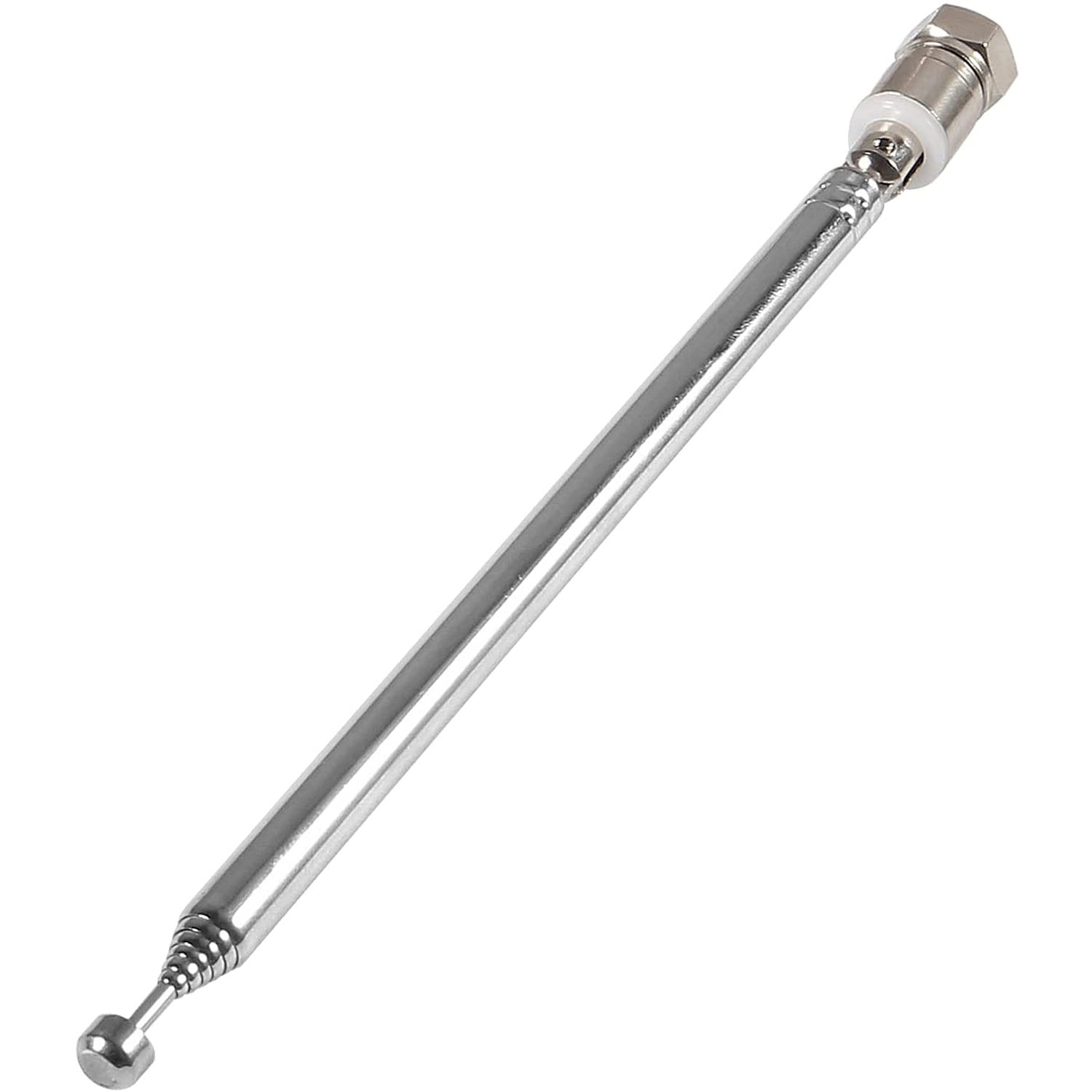 Antena de Radio FM telescópica para interior, Conector de enchufe macho tipo F de 75 ohmios con adaptador para TV, receptor estéreo de Radio AM