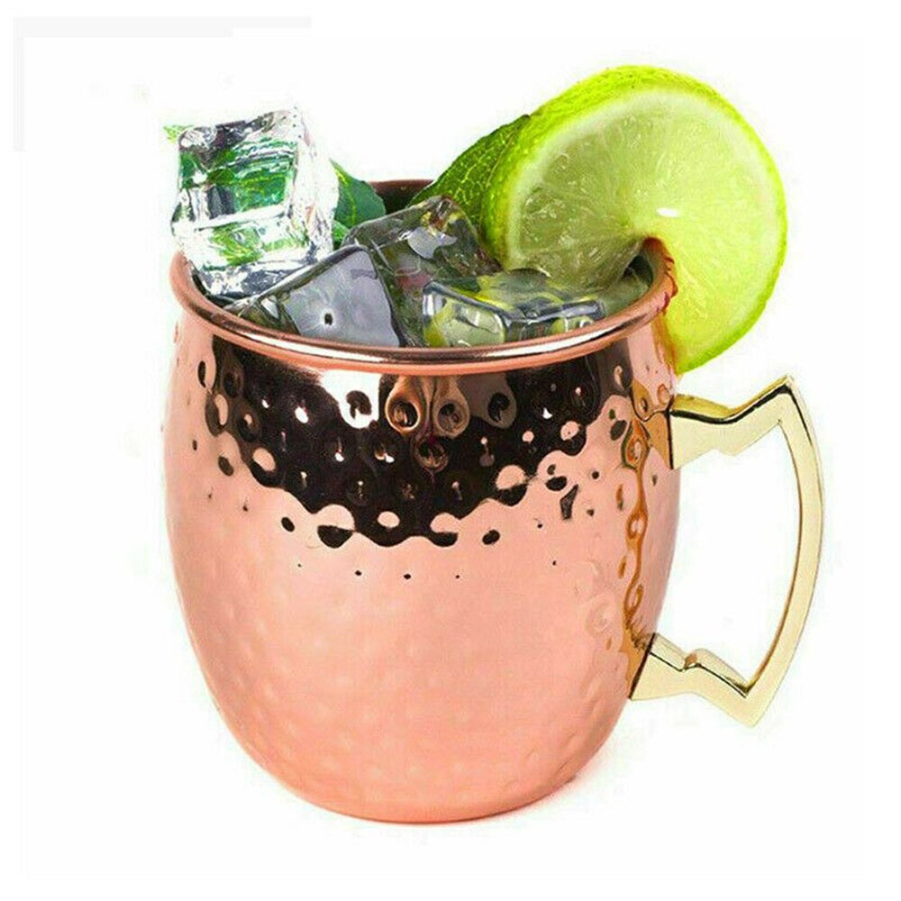 Moscow mule kobber krus - håndlavede fødevaresikre rene solide kobber krus messing coated rustfrit stål