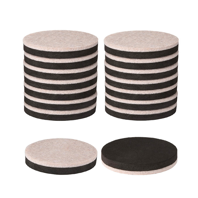 Coussinets de pieds épais en feutre pour meubles, tapis de pieds pour Table et chaise, meubles lourds, antidérapants, protection de sol en bois, 4/8/16 pièces: Chrome Brillant