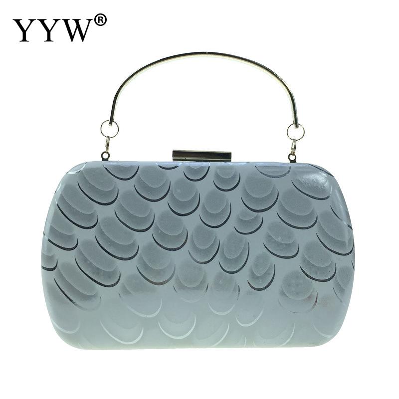 Gold Splitter Kupplung Taschen Für Frauen Metall Griff Handtaschen Mit Kette Schulter Crossbody-tasche Damen Hand Taschen: Silber-