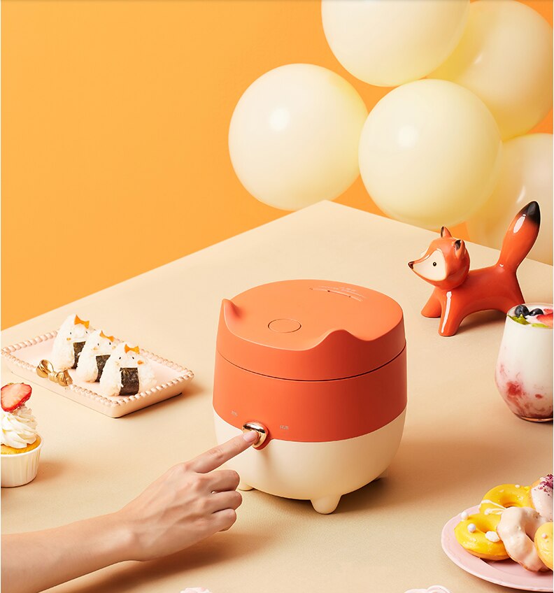 220V 1.2L For Home Electric Rice Cooker Mini Multicooker Portable Kitchen Food Cooking Pot Machine Easy Operation