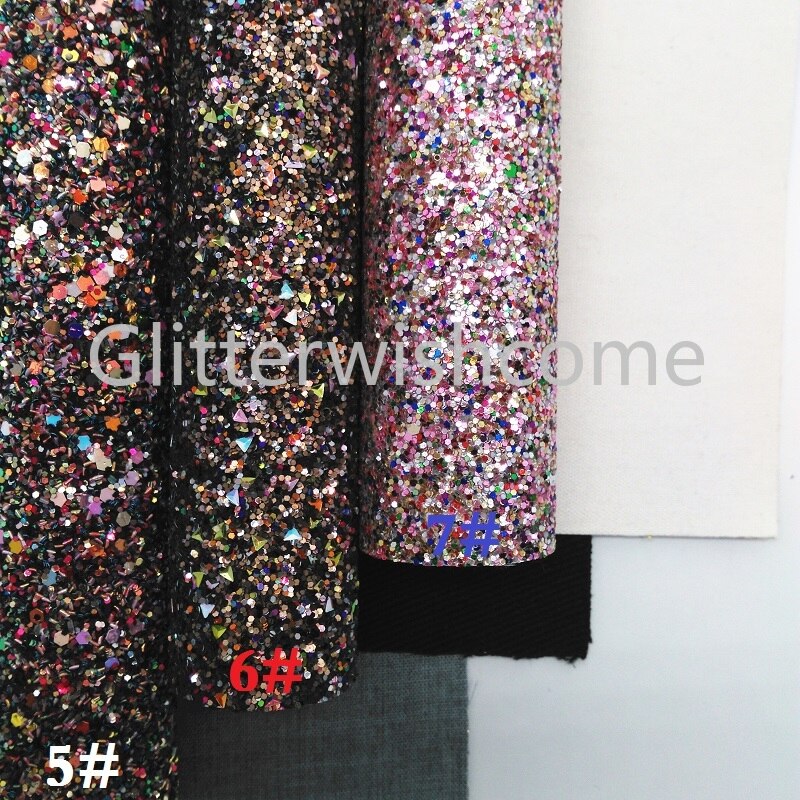 Glitterwishcome 21 x 29cm a4 størrelse vinyl til buer chunky glitter læder fabirc kunstlæder ark til buer , gm273a
