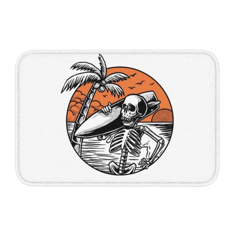 Kalifornien Strand Surfen Fuß matt Anti-Rutsch-Schlecht Küchen matt Toiletten tür Boden Eingang Teppich Teppich: Burgunderrot