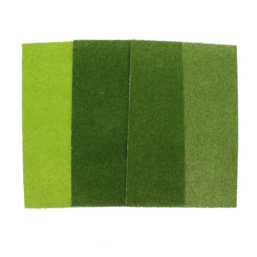 3 Pieces Grass Mat Turf Model Diorama Landscape Scenery Layout Lawn
