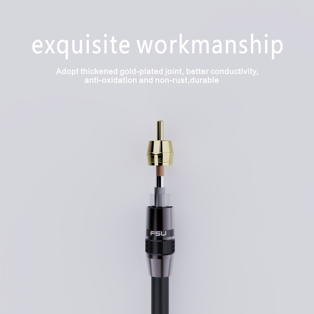 Digital lyd koaksial rca-kabel spdif-kabel premium stereolyd rca til rca-hann høyttaler hifi subwooferkabel av  tv 1m 2m 3m 5m
