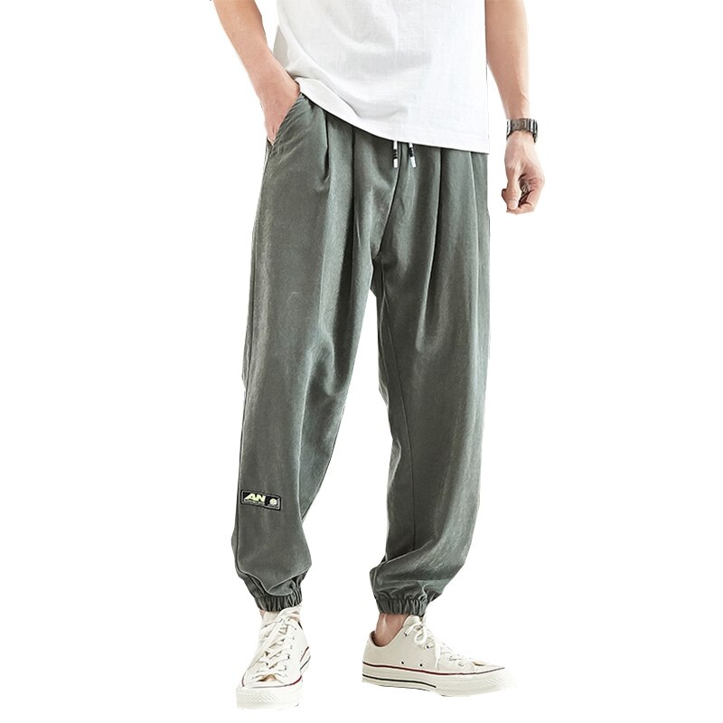 men pants korea style loose vintage casual streetwear pencil pants plus size elasticity man oversize big sales Harem pants 56 58
